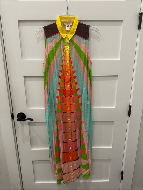 Mara Hoffman Dresses & Skirts - Mara Hoffman Long Shirt Dress Prism design Size Small